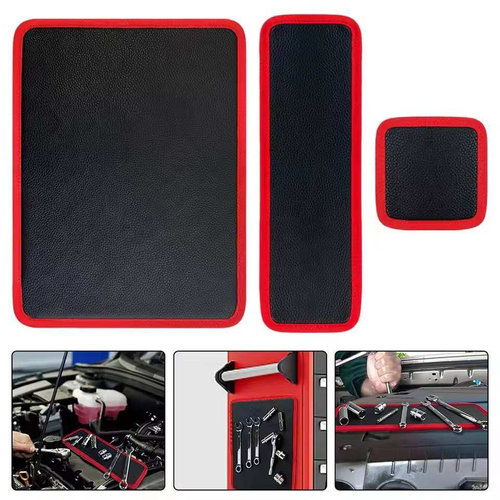New 3-piece set of magnetic tool pads, magnet tool storage pads, magnetic leather pads