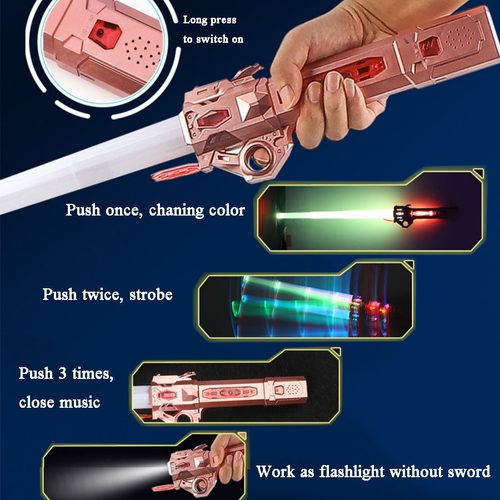 The latest USB charging internet celebrity cool LED light retractable sword toy