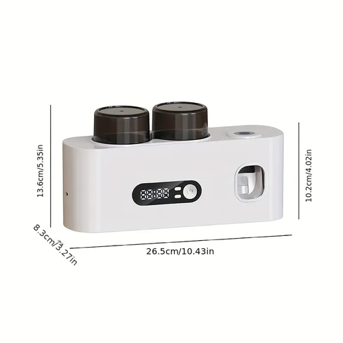 New Wall-Mounted UV Toothbrush Sterilizer Stand - Rechargeable with Timer, Wireless Sterilization