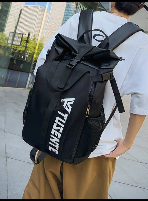 The latest super large capacity basketball curled backpack travel backpack outdoor hiking swimming bag fashion schoolbag
