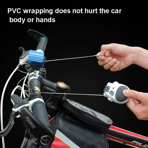 Multifunctional anti-theft retractable wire lock