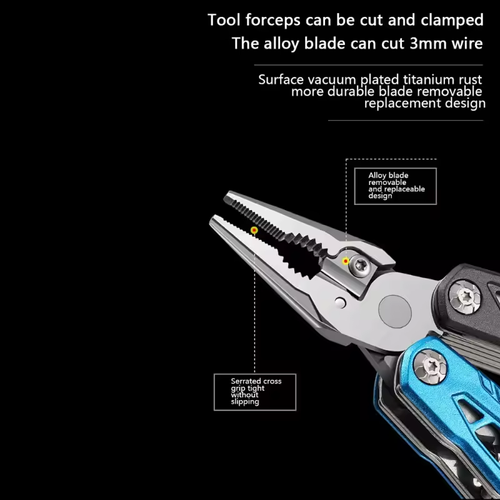 Portable folding multi-purpose pliers, camping and car knife combination, easy to carry multi-purpose tool