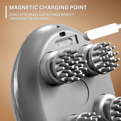 Electric Scalp Massager Silicone Head Scalp Kneading Vibration Device 6 Mode for Hair Growth Stress Relax Waterproof Massageador