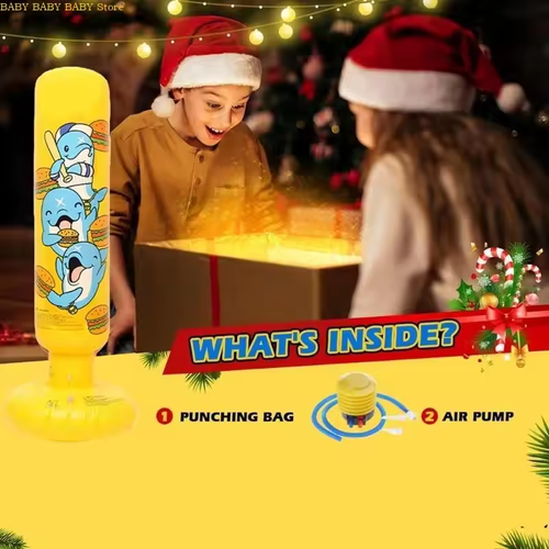 The latest children's inflatable sandbag training column boxing toy thickened PVC indoor and outdoor boxing training activities