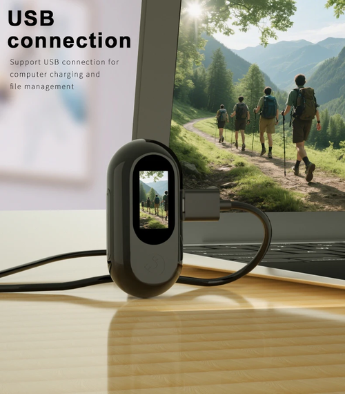 Mini Camcorder HD Thumb Camcorder with Screen DV Sports Camera Portable Multi-function Pet Video Recorder Bicycle Video Recorder Gift (Free 320G Memory Card + Magnetic Label)