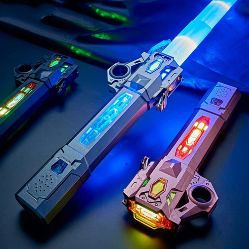 The latest USB charging internet celebrity cool LED light retractable sword toy