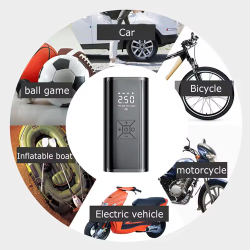 Small, portable, multifunctional wireless household air pump for cars, bicycles, tires, electric vehicles, and charging pumps