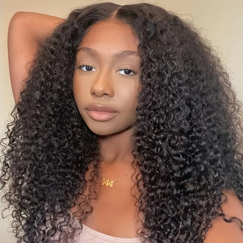 African hot selling fashion front lace natural fluffy small curly hair front lace
