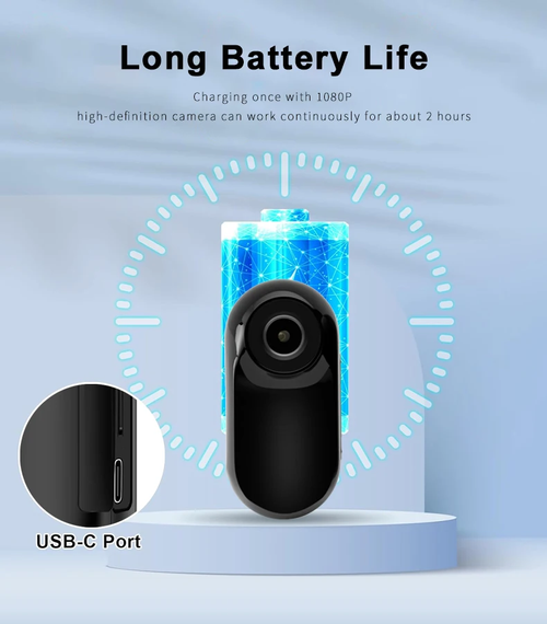Mini Camcorder HD Thumb Camcorder with Screen DV Sports Camera Portable Multi-function Pet Video Recorder Bicycle Video Recorder Gift (Free 320G Memory Card + Magnetic Label)
