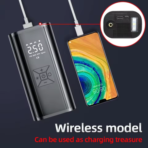 Small, portable, multifunctional wireless household air pump for cars, bicycles, tires, electric vehicles, and charging pumps
