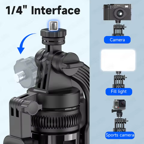 AI Tracking Gimbal Stabilizer, 1.83m Tripod, Quadruped Selfie Stick for Mobile Phone Photography, Action Camera Port