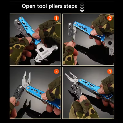 Portable folding multi-purpose pliers, camping and car knife combination, easy to carry multi-purpose tool
