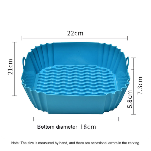 Food-grade silicone air fryer baking tray, high-temperature resistant air fryer baking tray, easy-to-clean baking tray set (three trays, colors randomly sent)