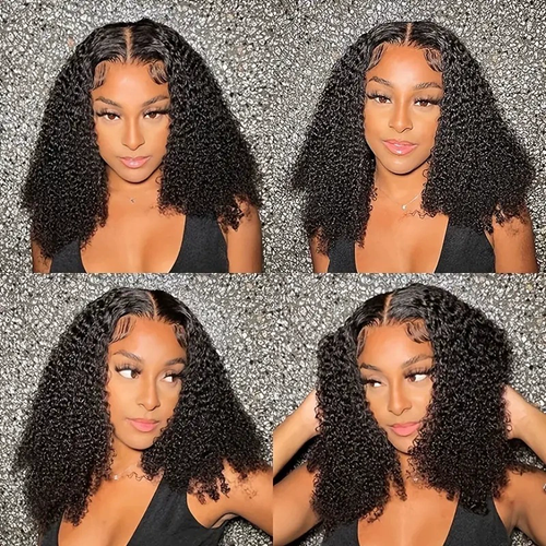 African hot selling fashion front lace natural fluffy small curly hair front lace