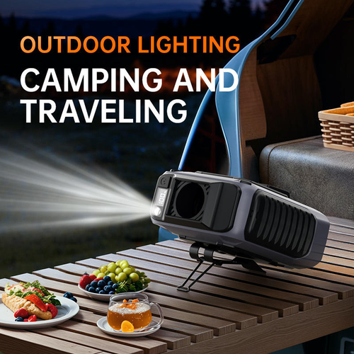 The latest upgraded version of portable USB rechargeable mobile power supply hands-free waist clip fan strong wind suitable for outdoor work sports hiking
