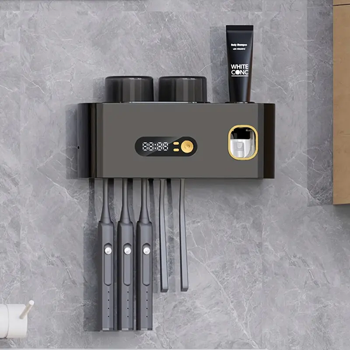 New Wall-Mounted UV Toothbrush Sterilizer Stand - Rechargeable with Timer, Wireless Sterilization