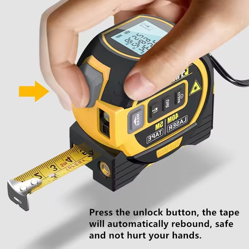 3-in-1 laser measuring tape LCD digital distance meter infrared ruler 40m laser distance meter tool magnetic hook metric imperial