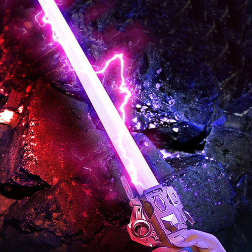 The latest USB charging internet celebrity cool LED light retractable sword toy