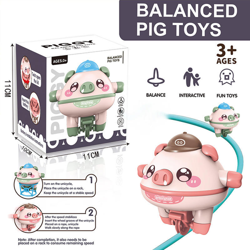 The latest stunt balance pig gyro tumbler unicycle walking tumbler tightrope walking electric toy