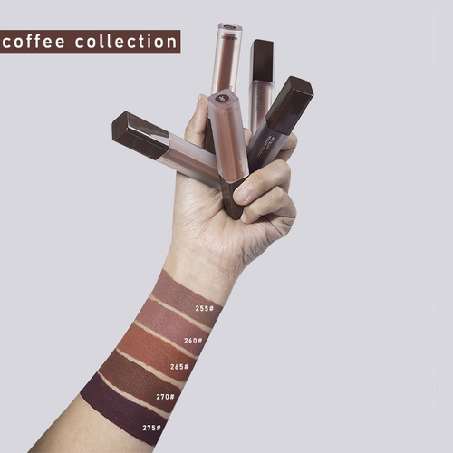 Coffee Series Matte Ink 5-Piece Nude Lipstick Set Quick-Drying Waterproof Dark Lip Gloss Tube