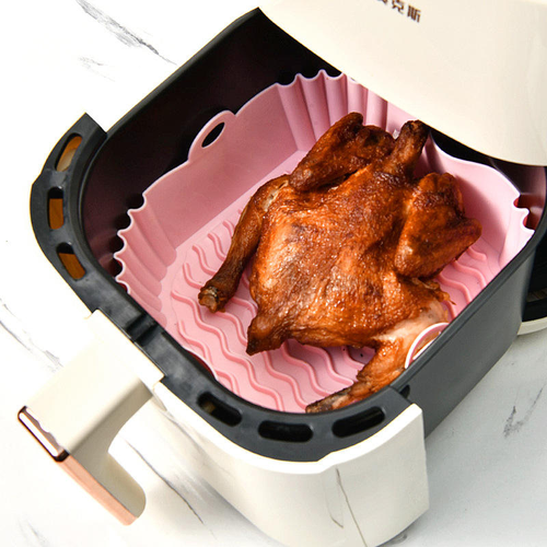 Food-grade silicone air fryer baking tray, high-temperature resistant air fryer baking tray, easy-to-clean baking tray set (three trays, colors randomly sent)