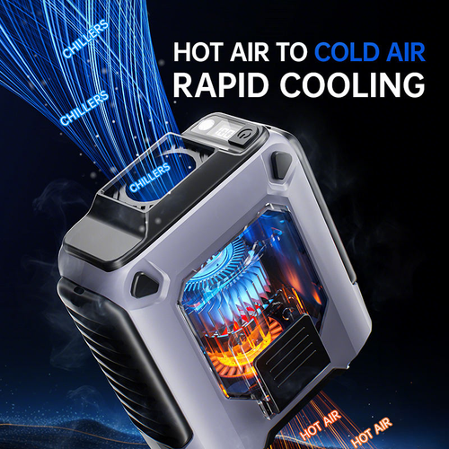 The latest upgraded version of portable USB rechargeable mobile power supply hands-free waist clip fan strong wind suitable for outdoor work sports hiking