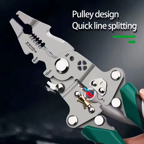 Electrician wire crimping pliers stripping pliers cable stripping multi-function crimping pliers terminal crimping burr cutting tool