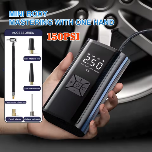 Small, portable, multifunctional wireless household air pump for cars, bicycles, tires, electric vehicles, and charging pumps