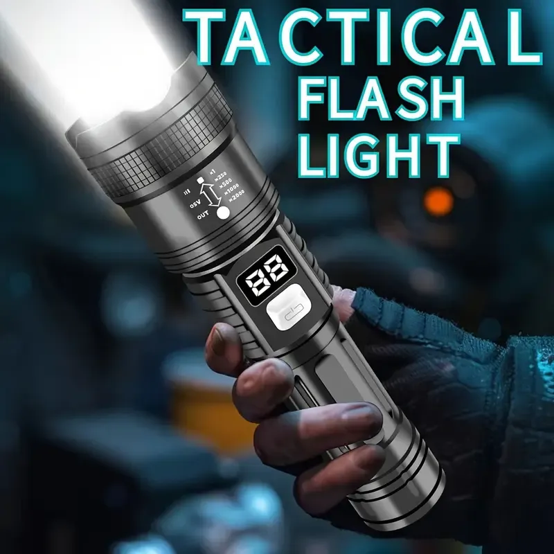 Super Bright Rechargeable LED Handheld Flashlight Portable
