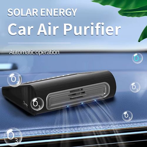 Solar Car Air Purifier Smoke Odor Remover Car Air Freshener Filter Machines Decorative Car Accessories Parking License