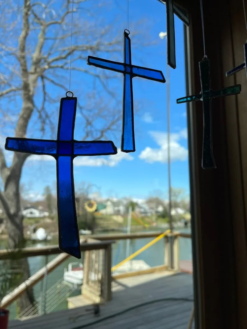 Cross Suncatcher Let God Light Shine Through Your Home with Beautiful Rainbow Blessings