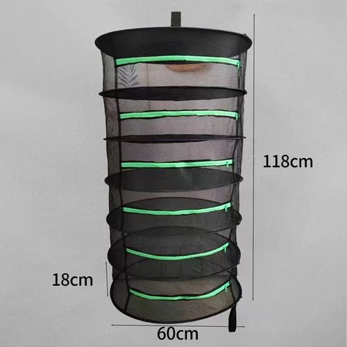 Convenient Durable 2-6 Layer Folding Mesh Hanging Basket Dryer Net Breathable Herb Drying Rack Space-Saving Clothing Food