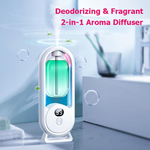 🌸 USB-powered aromatherapy diffuser with light ✨ Comes with a free bottle of Hilton perfume