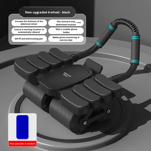 Ab Wheel With Eight Elbow Support Automatic Rebound App Connected Fitness Equipment For Home Office Outdoor Use
