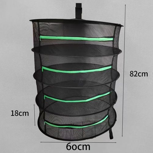 Convenient Durable 2-6 Layer Folding Mesh Hanging Basket Dryer Net Breathable Herb Drying Rack Space-Saving Clothing Food