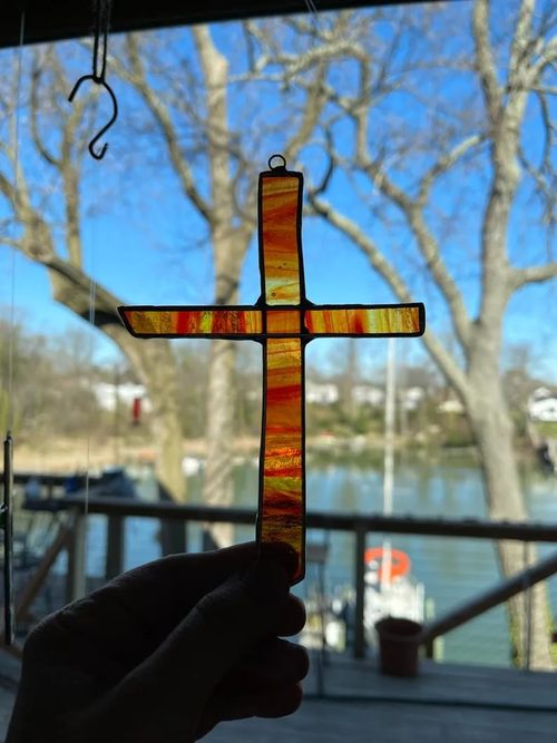 Cross Suncatcher Let God Light Shine Through Your Home with Beautiful Rainbow Blessings
