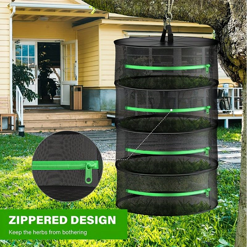 Convenient Durable 2-6 Layer Folding Mesh Hanging Basket Dryer Net Breathable Herb Drying Rack Space-Saving Clothing Food