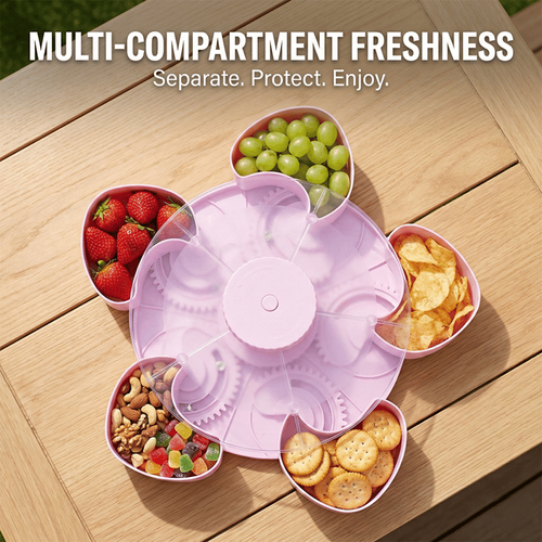 Divided Spin and Snack Serving Tray
