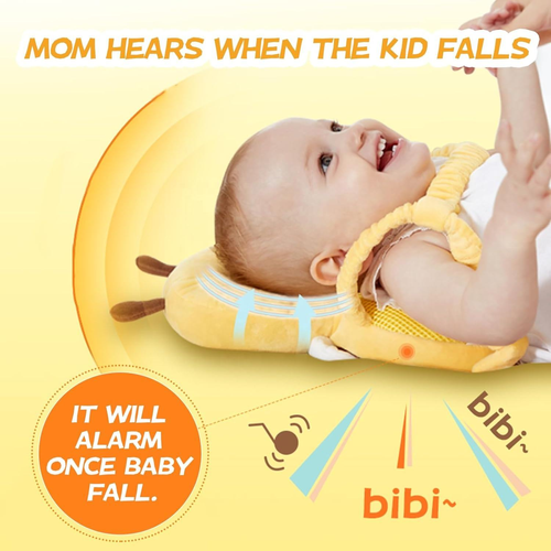 Baby's Fall-Proof Adjustable Head Protector Infant's Toddler Walking Anti-Impact Child Safety Aid Bee pattern