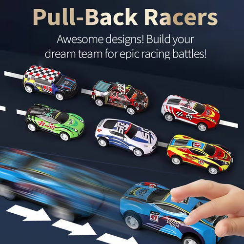 Multifunctional Alloy Racing Car Toy (Pull-Back) — 50-Piece Deluxe Gift Set (1:64 Scale, Includes Plastic Accessories), Gift for Kids