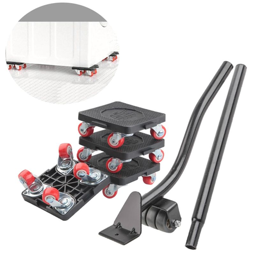 Household Plastic Furniture Lifter & Mover 360 Rotation Wheels 450kg Load Capacity Easy Operation 4-Wheel Moving Tool