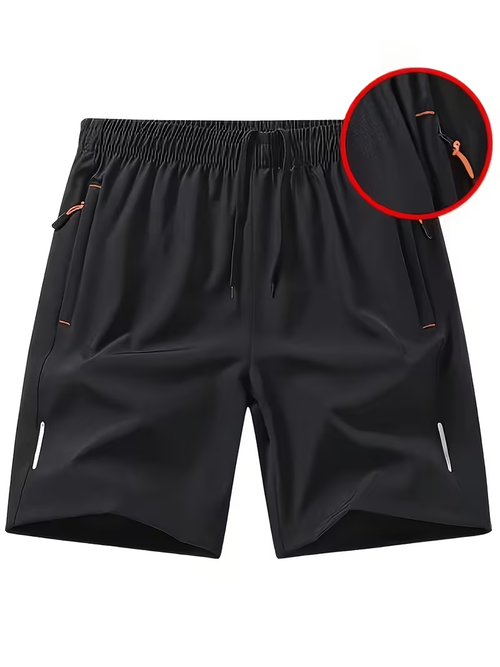 3 Pack Men's Lightweight Summer Athletic Shorts Loose Fit Plus Size Breathable Stylish Black Gray Dark Blue