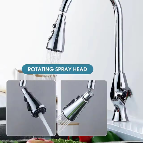 360° Rotatable -3 Function Kitchen Faucet Spray Head