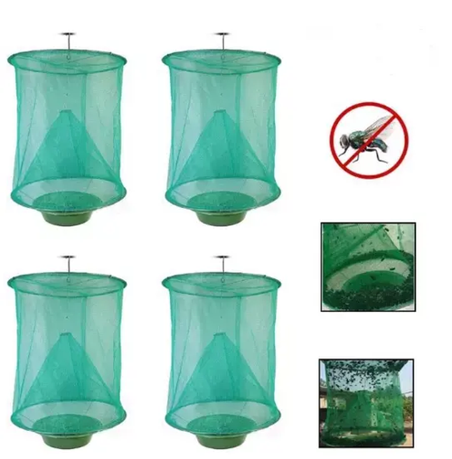 3-pack, includes 15 packs of bait.Portable Folding Wasp Mesh Trap Weatherproof Hanging Hornet Catcher for Patio and Vineyard Use
