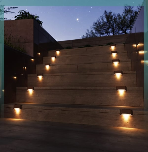 🎄 Solar Deck Lights, Automatic On or Off 💡 (Set of 10)