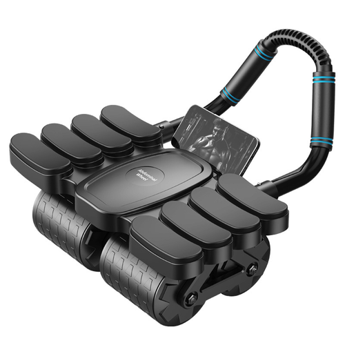 Ab Wheel With Eight Elbow Support Automatic Rebound App Connected Fitness Equipment For Home Office Outdoor Use