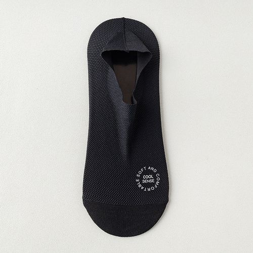 Solid Low Cut Socks Men Casual Knitted Ankle Socks Breathable Sweat-absorbent Non-Slip Cotton Socks