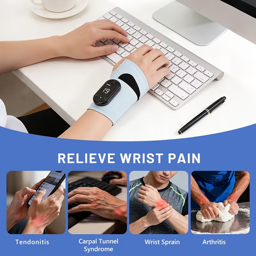 EMS Smart Adjustable Hand Wrist Massage Instrument Wrist Hot Compress Tendon Sheath Full Wrist Electric Massager