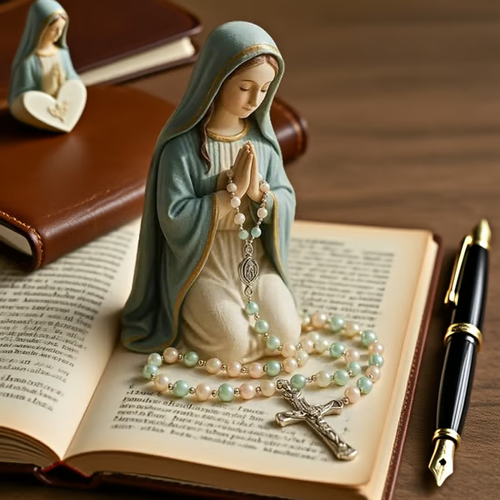 🔥 Virgin Mary and Jesus Rosary Holder (Set of 2) — ⌛ Limited-Edition Handcrafted Collector's Item