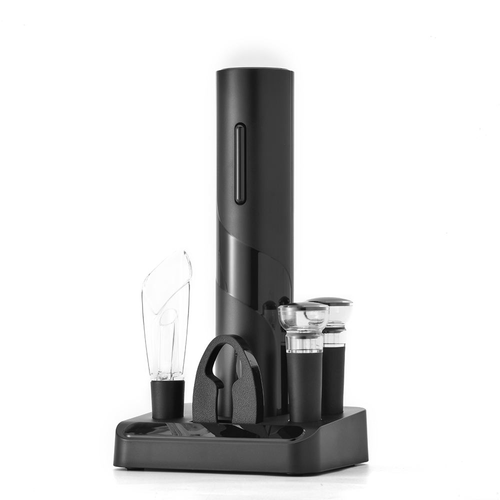 Rechargeable Corkscrew Electric Wine Opener Gift Set with Foil Cutter and Pourer Bottle Stopper